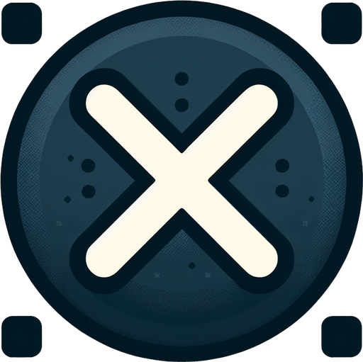 UI close button shoing an X symbol.
Single Game Texture. In-Game asset. 2d. Blank background. High contrast. No shadows.