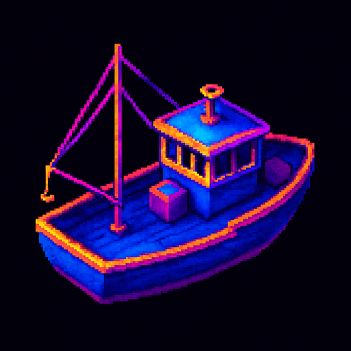 3/4 top down view of this boat.