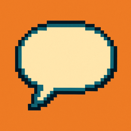 speek bubble, pixel arth.