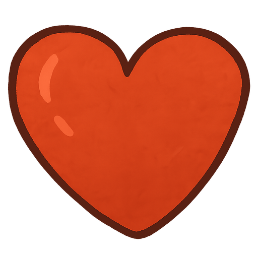 Kalp. No background. Transparent background. Blank background. No shadows. 2d. In-Game asset. flat