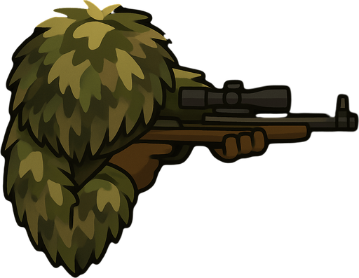 o bir sniper elbisesine sahip