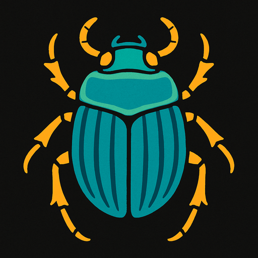 Scarabée.
In-Game asset.  2d.  High contrast.  No shadows