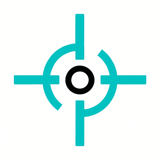 Crosshair.
In-Game asset.  2d.  High contrast.  No shadows