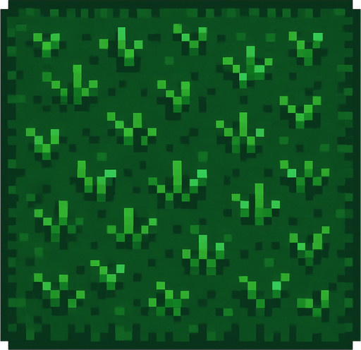 suelo de sesped oscuro de pixeles.
In-Game asset.  2d.  High contrast.  No shadows