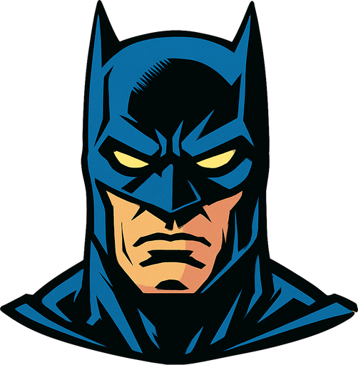 Süper kahraman olan Batman'ın kafasını oluştur.
In-Game asset.  High contrast.  No shadows