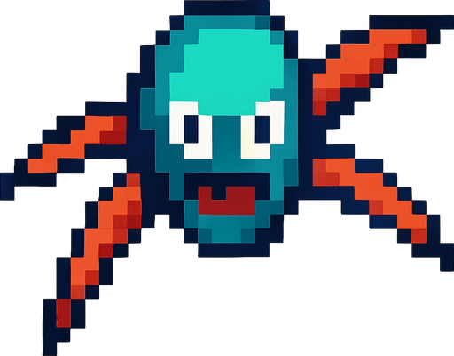 Un enemigo rapido visto desde arriba, pixel cartoon..
In-Game asset.  2d.  High contrast.  No shadows
No background