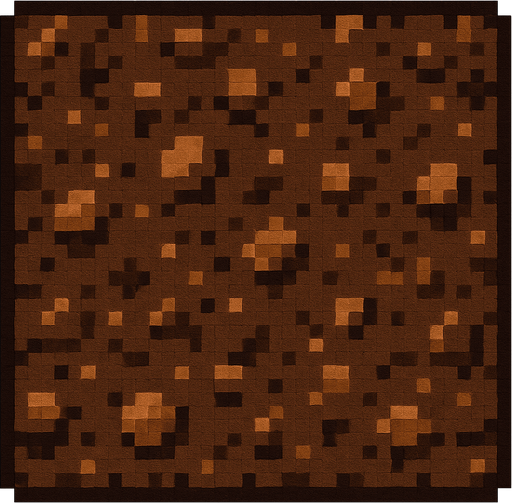 square soil texture.
In-Game asset.  2d.  High contrast.  No shadows. pixel