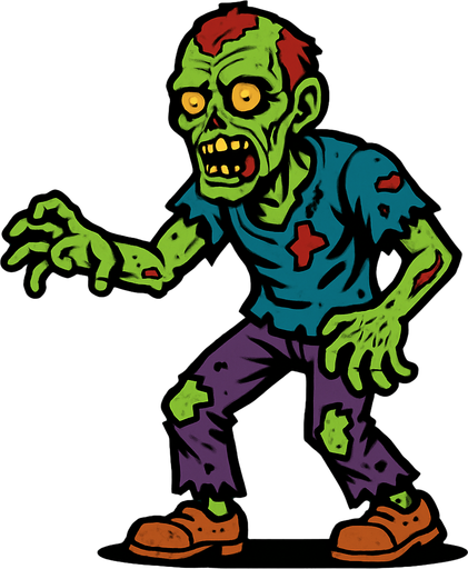 zombie.
In-Game asset.  2d.  High contrast.  No shadows
