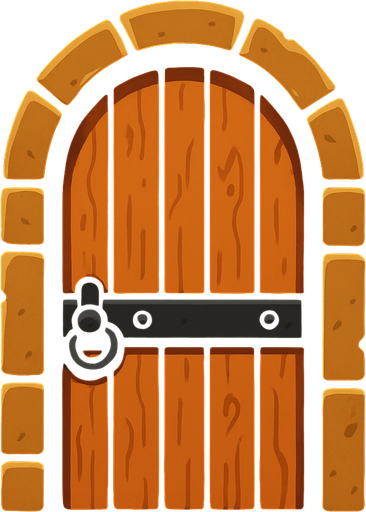 Kapı.
In-Game asset.  2d.  High contrast.  No shadows