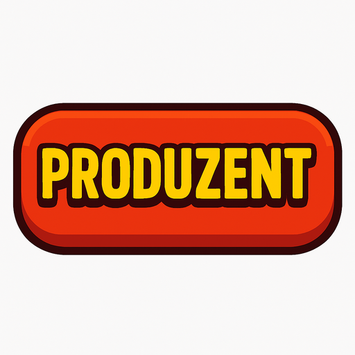 PRODUZENT BUTTON.
In-Game asset.  2d.  High contrast.  No shadows