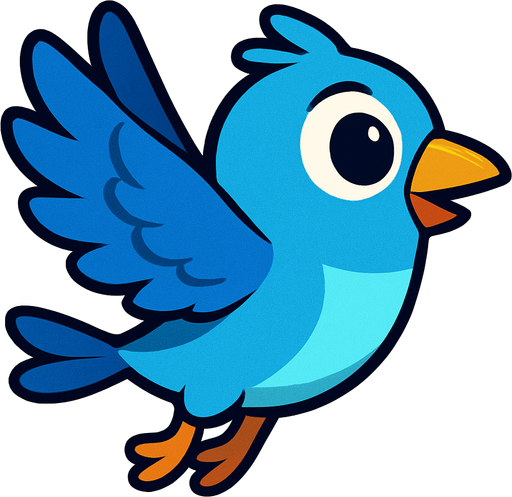 3d pixar tarzı kanat çırpan kuş yandan.
In-Game asset.  2d.  High contrast.  No shadows