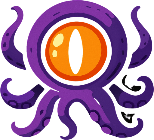 ojo de pulpo.
In-Game asset.  2d.  High contrast.  No shadows
