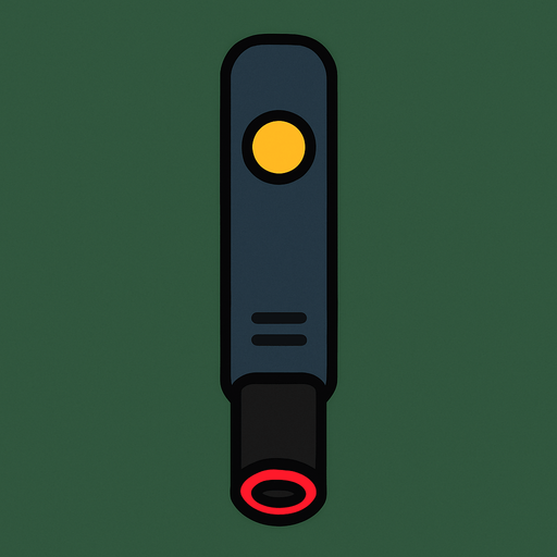 Laser pointer without pointing a laser.
In-Game asset.  2d.  High contrast.  No shadows. Topdown