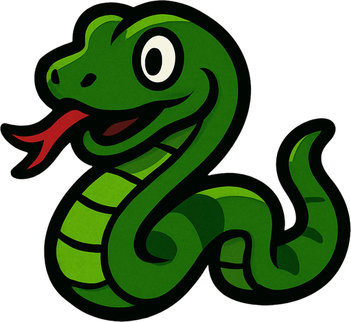 Snake.
In-Game asset.  2d.  High contrast.  No shadows