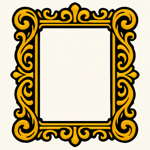 Süslü çerçeve kenarları dikdörtgen.
In-Game asset.  2d.  High contrast.  No shadows
