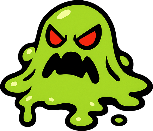 get an enemy in the form of slime.
In-Game asset.  2d.  High contrast.  No shadows