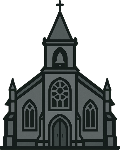 church gris.
In-Game asset.  2d.  High contrast.  No shadows