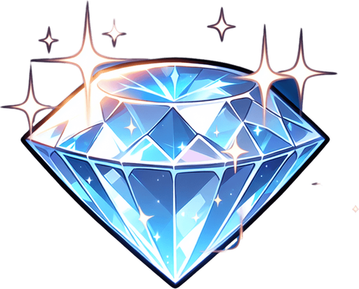 Magic diamond.
Single Game Texture. In-Game asset. 2d. Blank background. High contrast. No shadows.