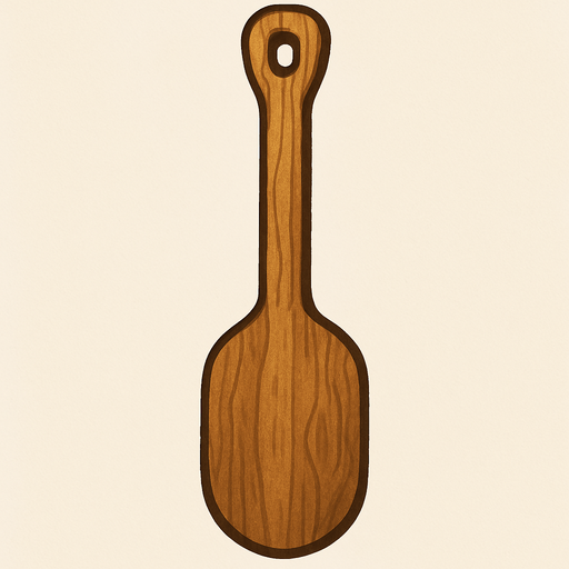 una pala de madera realista.
In-Game asset.  2d.  High contrast.  No shadows