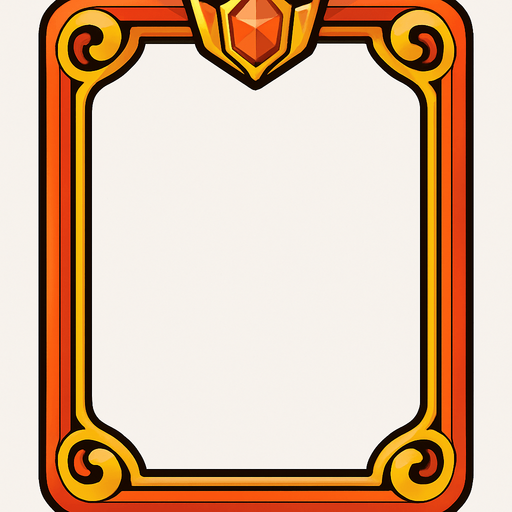 Card border.
In-Game asset.  2d.  High contrast.  No shadows