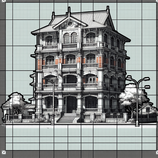 Building.
Single Game Texture. In-Game asset. 2d. Blank background. High contrast. No shadows.