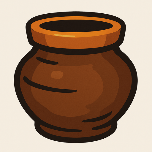 Pot.
In-Game asset.  2d.  High contrast.  No shadows