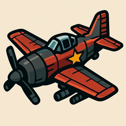 Enemy Plane.
In-Game asset.  2d.  High contrast.  No shadows