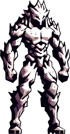 The same character but kneeling and covered in green liquid.