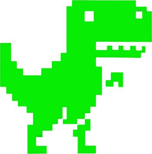Trex pixel.
In-Game asset.  2d.  High contrast.  No shadows