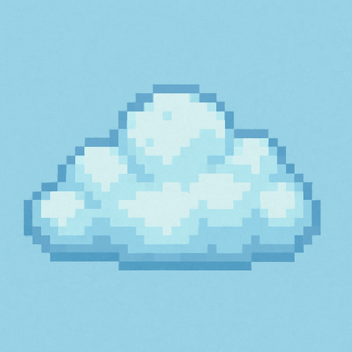 cloudy.
In-Game asset.  No shadows. pixel