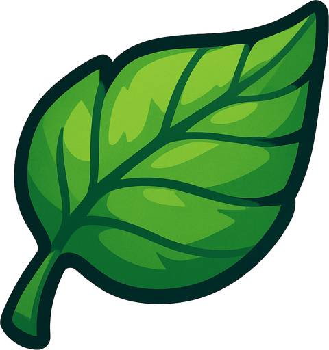 leaf.
In-Game asset.  2d.  High contrast.  No shadows