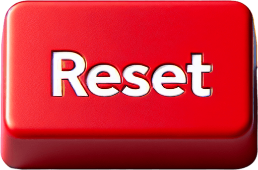 basic red horizontal rectangle button with white text "RESET".