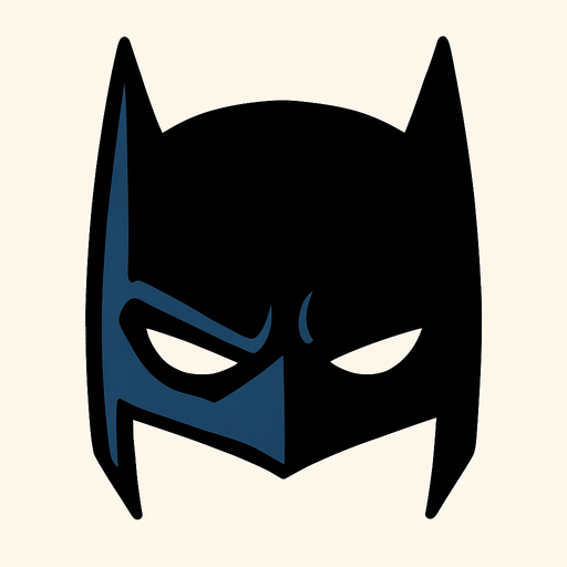 The top half of Batman’s mask..
In-Game asset.  2d.  High contrast.  No shadows