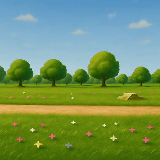 yola ve çimenlere biraz detay ve derinlik kat