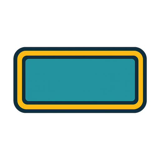 Rectangle button.
In-Game asset.  2d.  High contrast.  No shadows