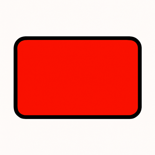 Crea un rectángulo para asset de botón. Debe ser: color rojo escarlata con borde en forma de rectángulo.
Los colores deben ser planos, y los bordes redondeados.
In-Game asset.  2d.  High contrast.  No shadows. anime. simple