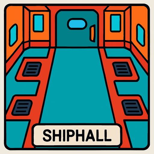 shiphall among us.
In-Game asset.  2d.  High contrast.  No shadows