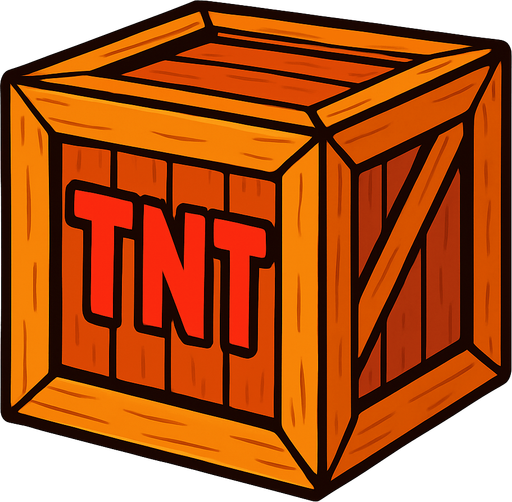 tnt box.
In-Game asset.  2d.  High contrast.  No shadows