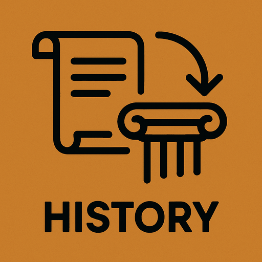 Minimalist icon of history.
In-Game asset.  2d.  High contrast.  No shadows