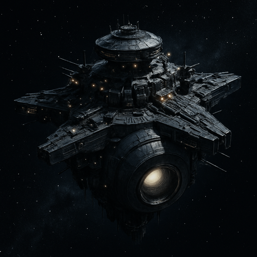 Uzay savaş istasyonu - Gerçekçi.
In-Game asset.  High contrast.  No shadows