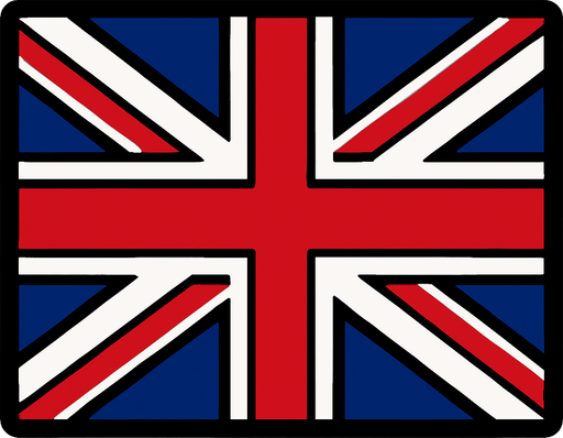 İngiliz bayrağı.
In-Game asset.  2d.  High contrast.  No shadows