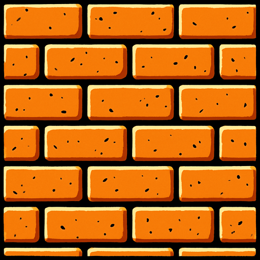 Pared de ladrillos.
In-Game asset.  2d.  High contrast.  No shadows