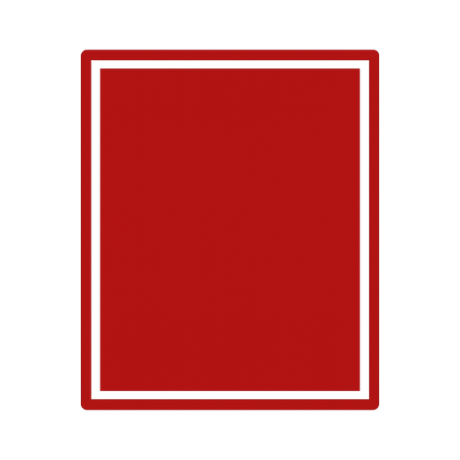 a red panel with white outerline