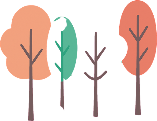 Background for hyper casual puzzle game. Showing forest . Pastel colors, flat shaded, vector art. Single Game Texture. In-Game asset. 2d. Blank background. High contrast. No shadows.