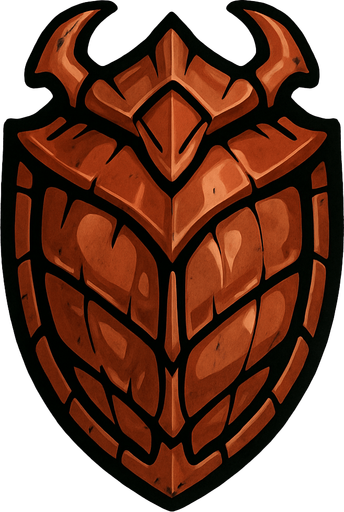 Chitin Shield.
In-Game asset.  2d.  High contrast.  No shadows