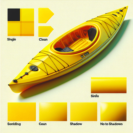 yellow kayak.
Single Game Texture.  In-Game asset.  High contrast.  No shadows