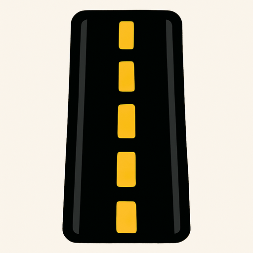 Yol hattı.
In-Game asset.  2d.  High contrast.  No shadows