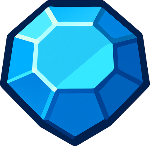 Gem.
In-Game asset.  2d.  High contrast.  No shadows