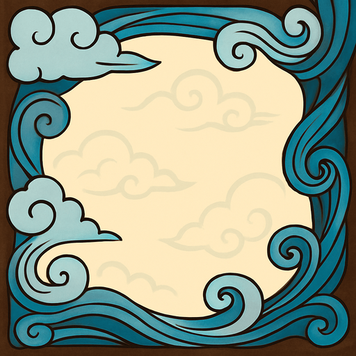 Un marco para una carta que represente al tipo aire