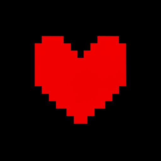 make undertale heart.
In-Game asset.  2d.  High contrast.  No shadows